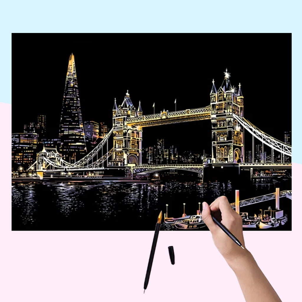 London Bridge Magic Scratch Art Kit – Paint With Diamonds