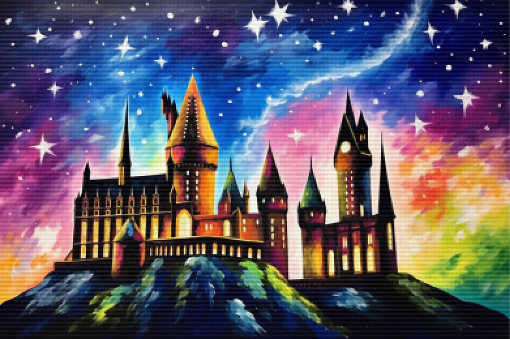 Magical Castle Stars Twinkling Diamond Painting Kit Paint With – Paint ...