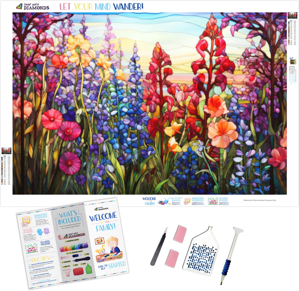 Magnificent Garden Symphony Diamond Painting Kit Paint With Diamonds