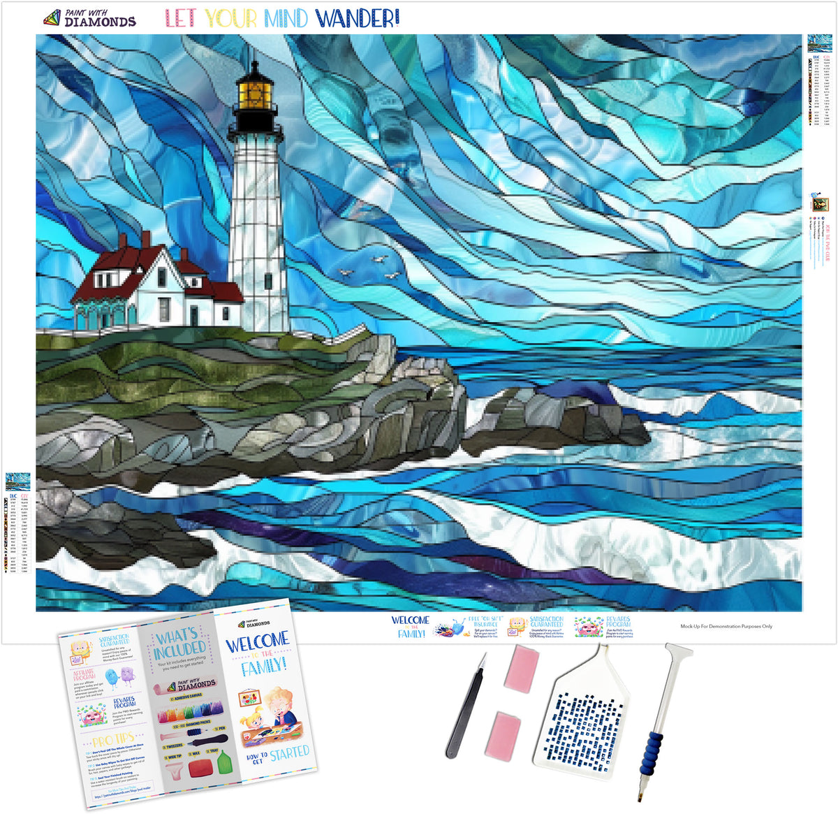 Majestic Coastal Lighthouse Official Diamond Painting Kit | Diamond Art ...