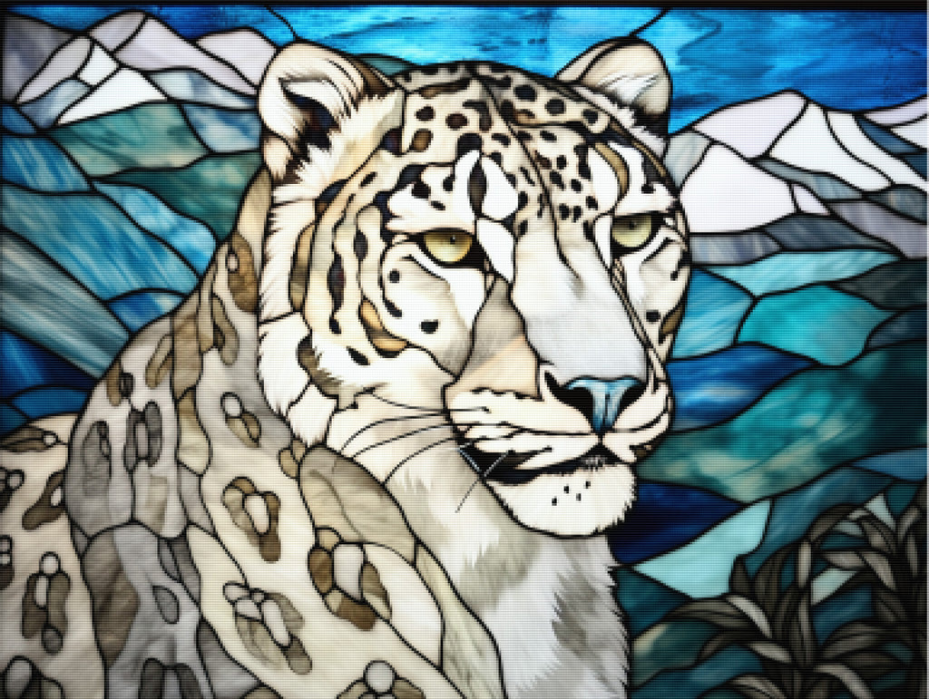 Majestic Snow Leopard Official Diamond Painting Kit | Diamond Art