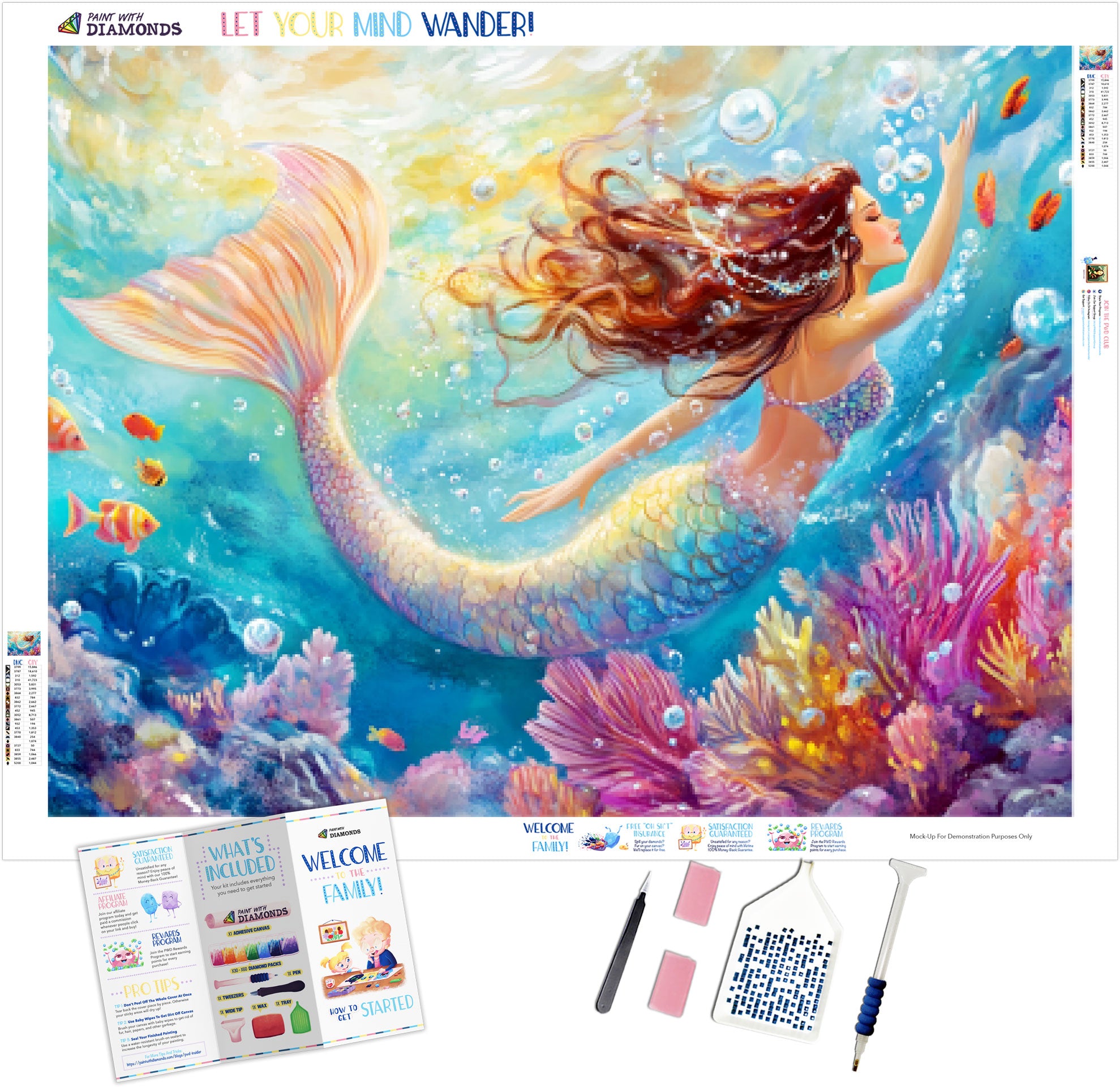 Mermaid's Ocean Dream Official Diamond Painting Kit | Diamond Art