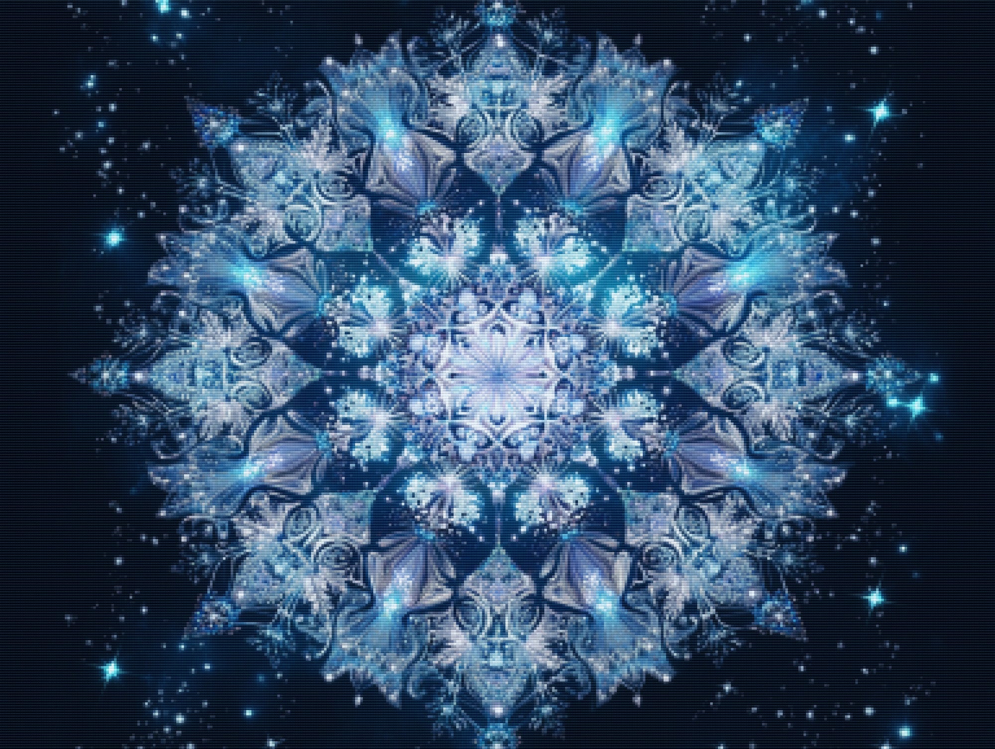 Midnight Snow Mandala Diamond Painting - Full Drill Kit | Paint