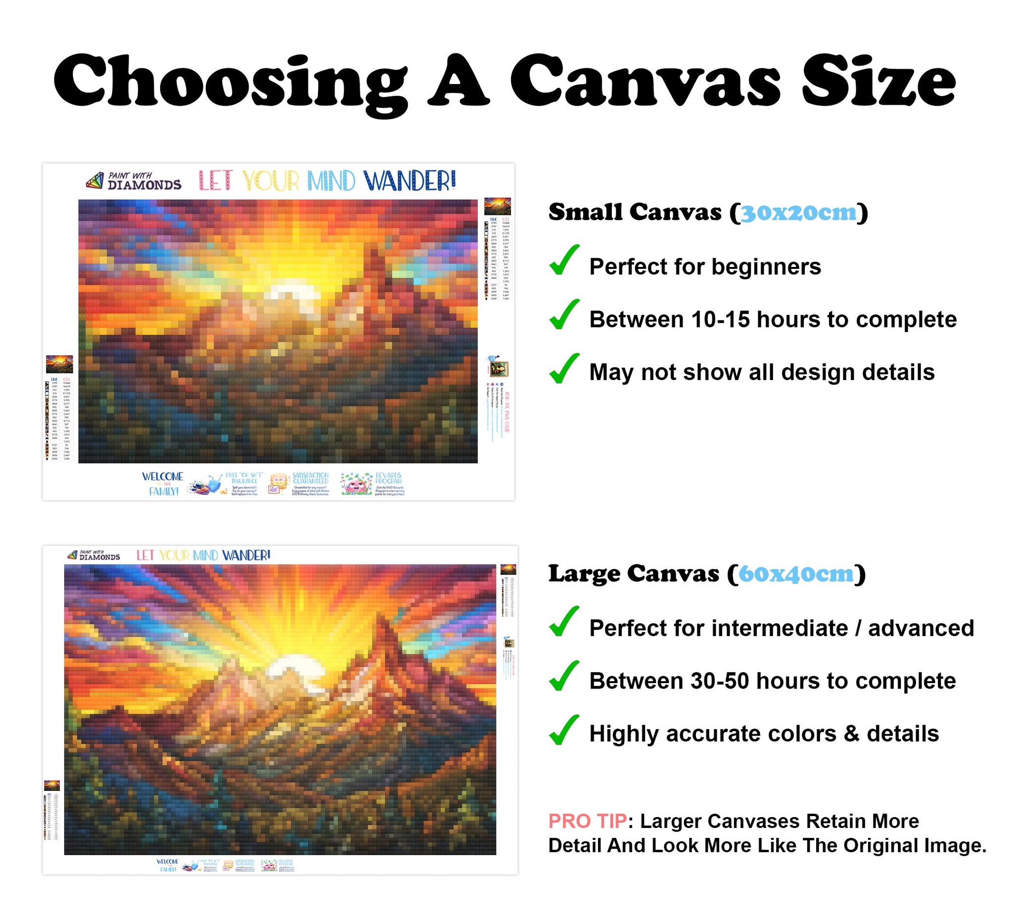 Mountain Sunrise Stained Glass Diamond Painting Kit Paint With