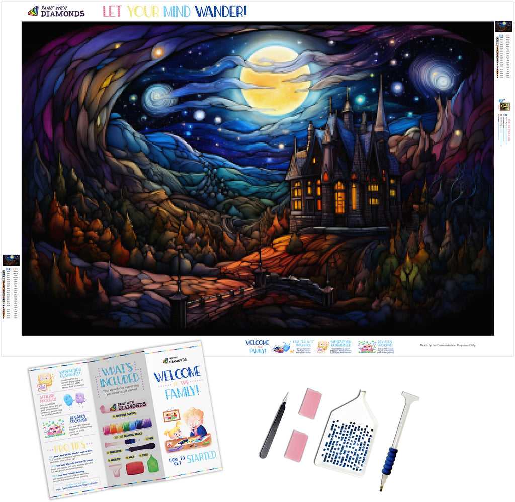 Draw Diamond Window Nightmare Window Diamond Painting Kit Paint With Diamonds Official