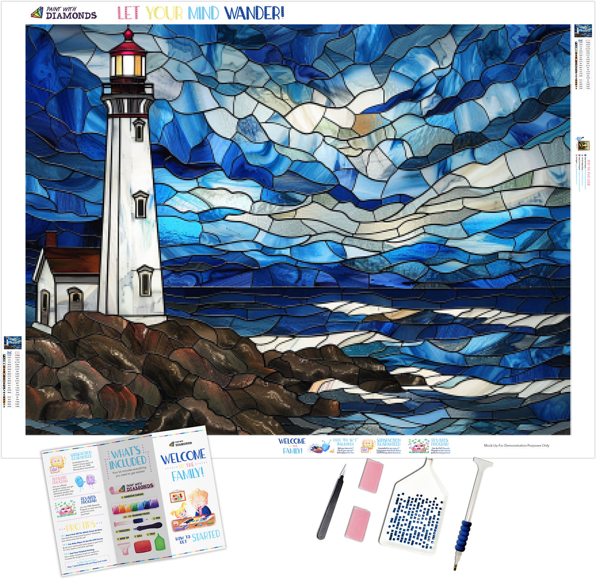 Old-Fashioned Lighthouse Official Diamond Painting Kit | Diamond Art ...