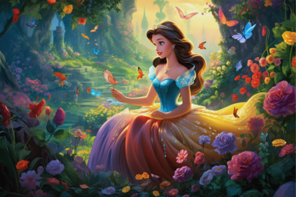 Princess With Butterflies Diamond Painting Kit Paint With Diamonds