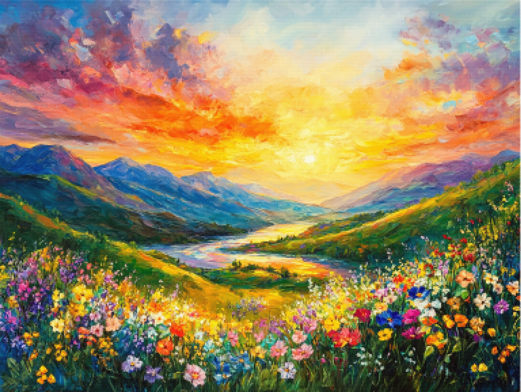 Rainbow Springtime Valley Official Diamond Painting Kit | Diamond Art ...