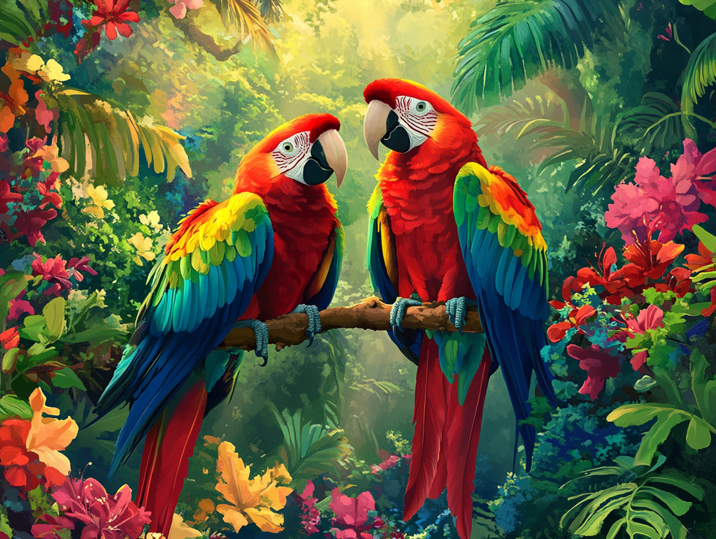 Parrot Raimbow Rainbow Parrot Paradise Official Diamond Painting Kit | Diamond Art ...
