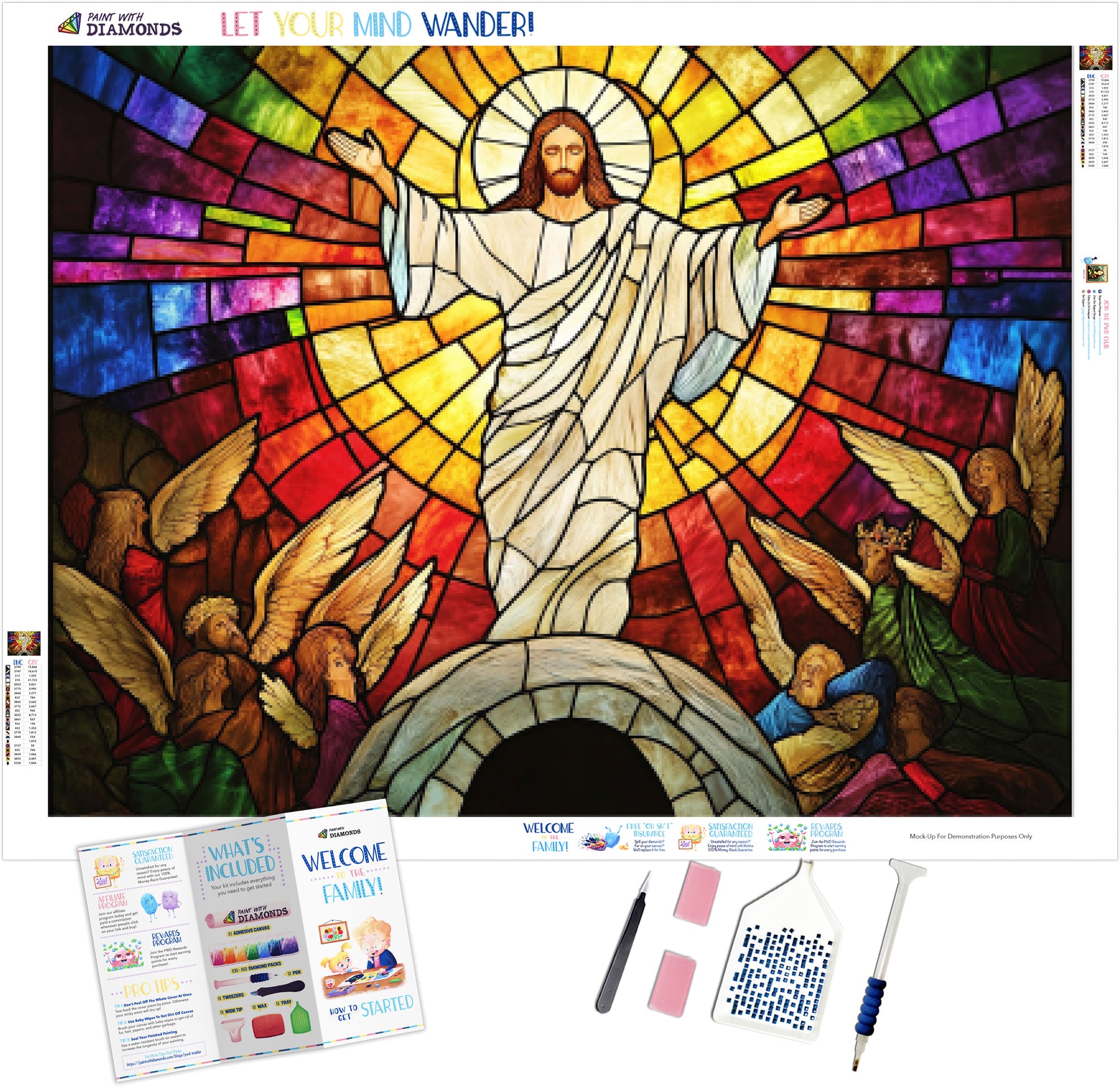 Resurrection Stained Glass Official Diamond Painting Kit | Diamond
