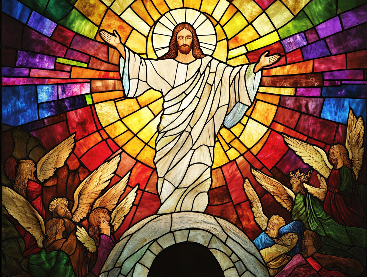 Resurrection Stained Glass Official Diamond Painting Kit | Diamond