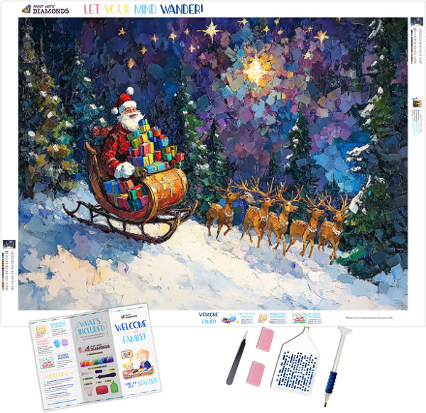 Santa's Christmas Sleigh Ride – Paint With Diamonds