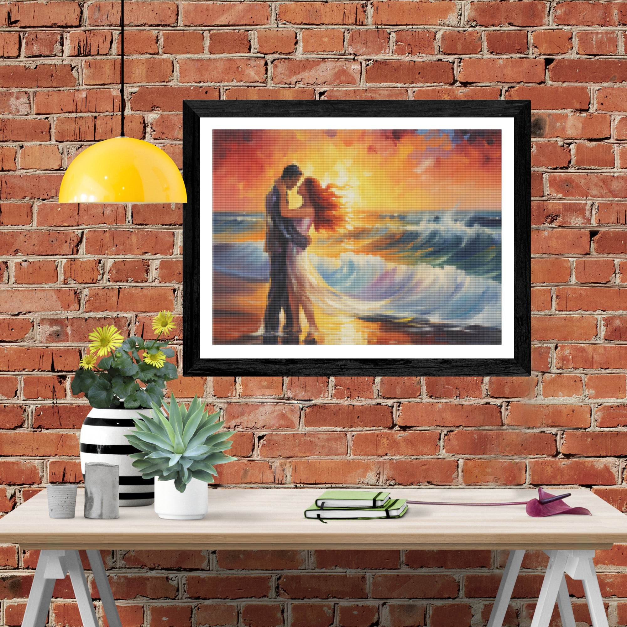 Seaside Sunset Embrace Official Diamond Painting Kit | Diamond Art