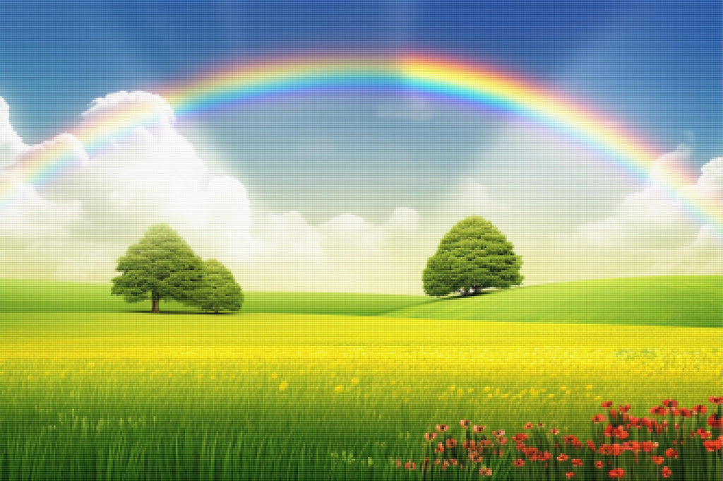 Springtime Landscape Rainbow Official Diamond Painting Kit | Diamond ...