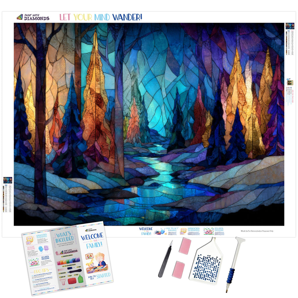 Stained Glass Frozen Forest - Product Mockup 1