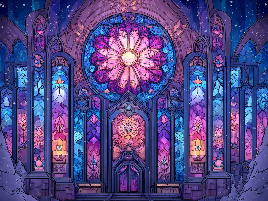 Stained Glass Winter Cathedral - Main Image