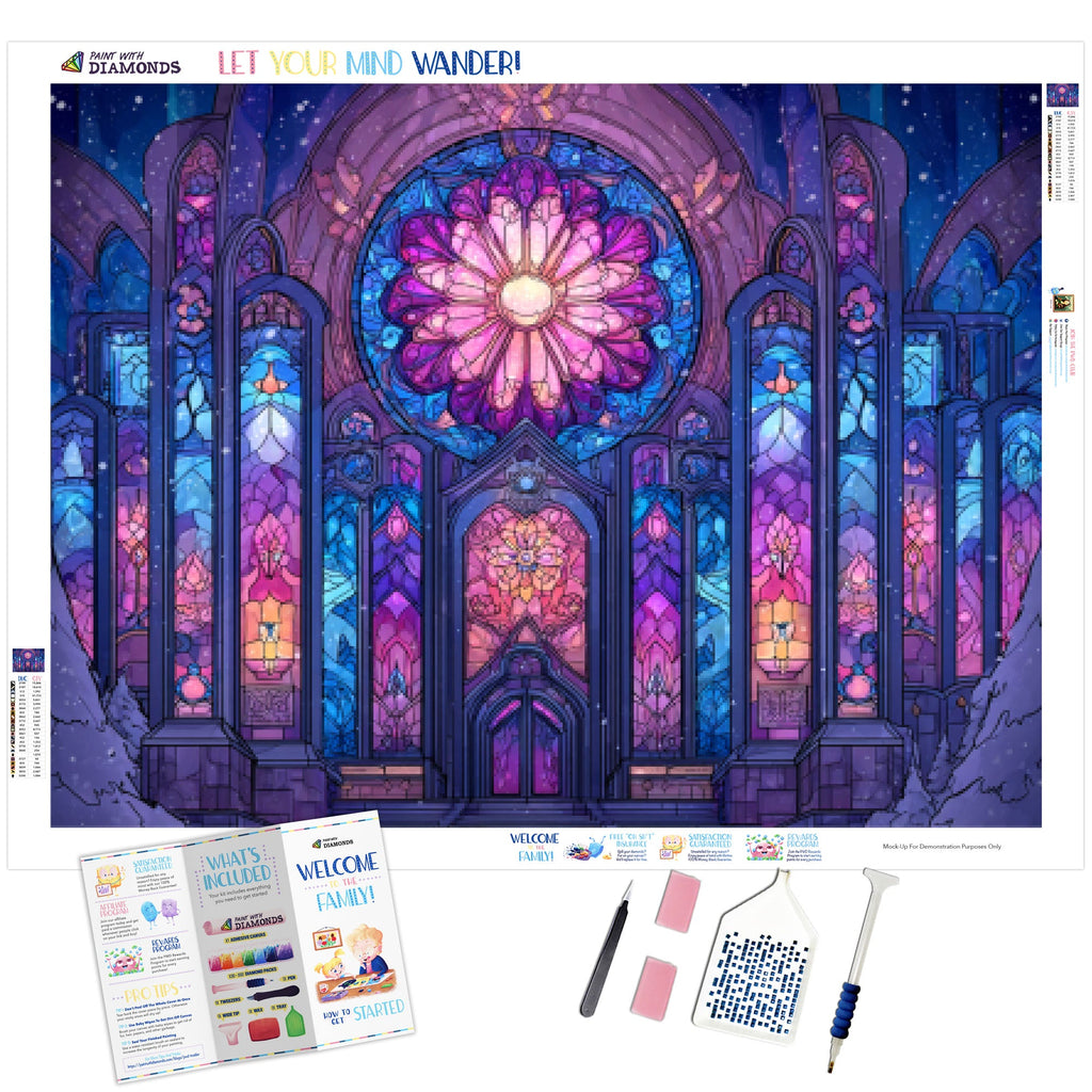 Stained Glass Winter Cathedral - Product Mockup 1