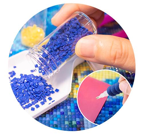 Kit 6 Sous-verres Diamant Painting AUAUY - Motifs Mandala/Animaux