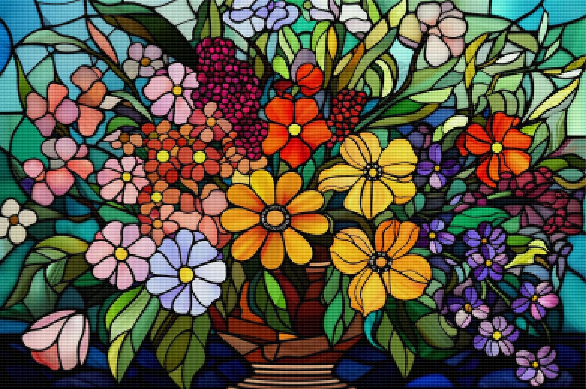 Summer-Flowers-Stained-