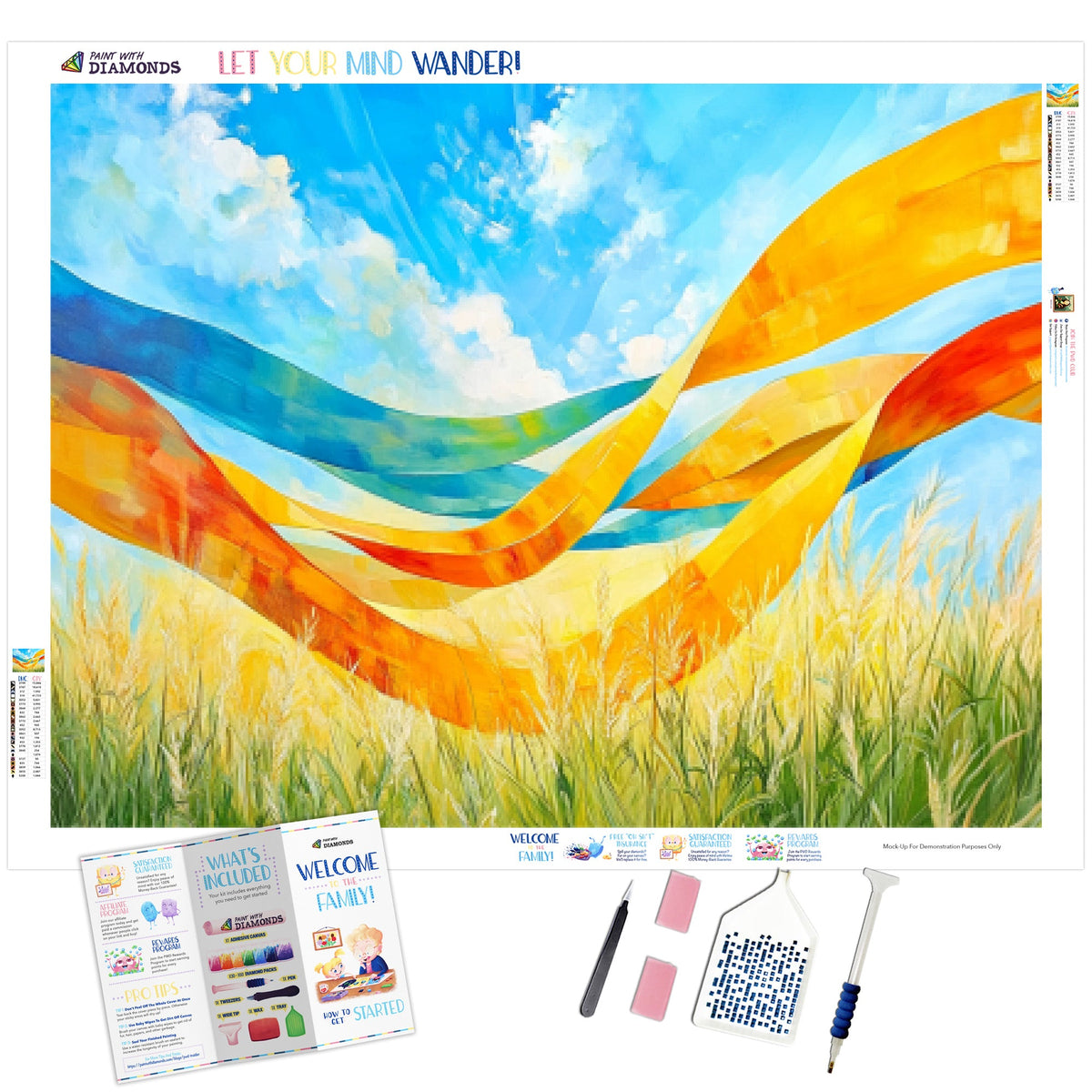 Summer Wind Ribbons Diamond Painting - Full Drill Kit | Paint With ...