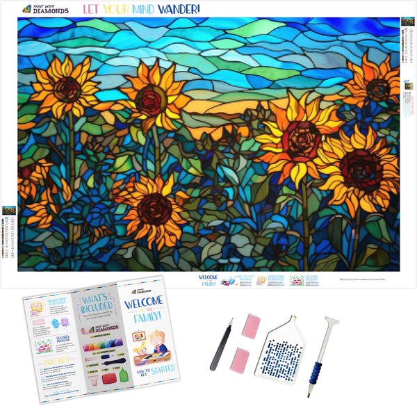 Sunflowers-Bright-Blue-Sky-