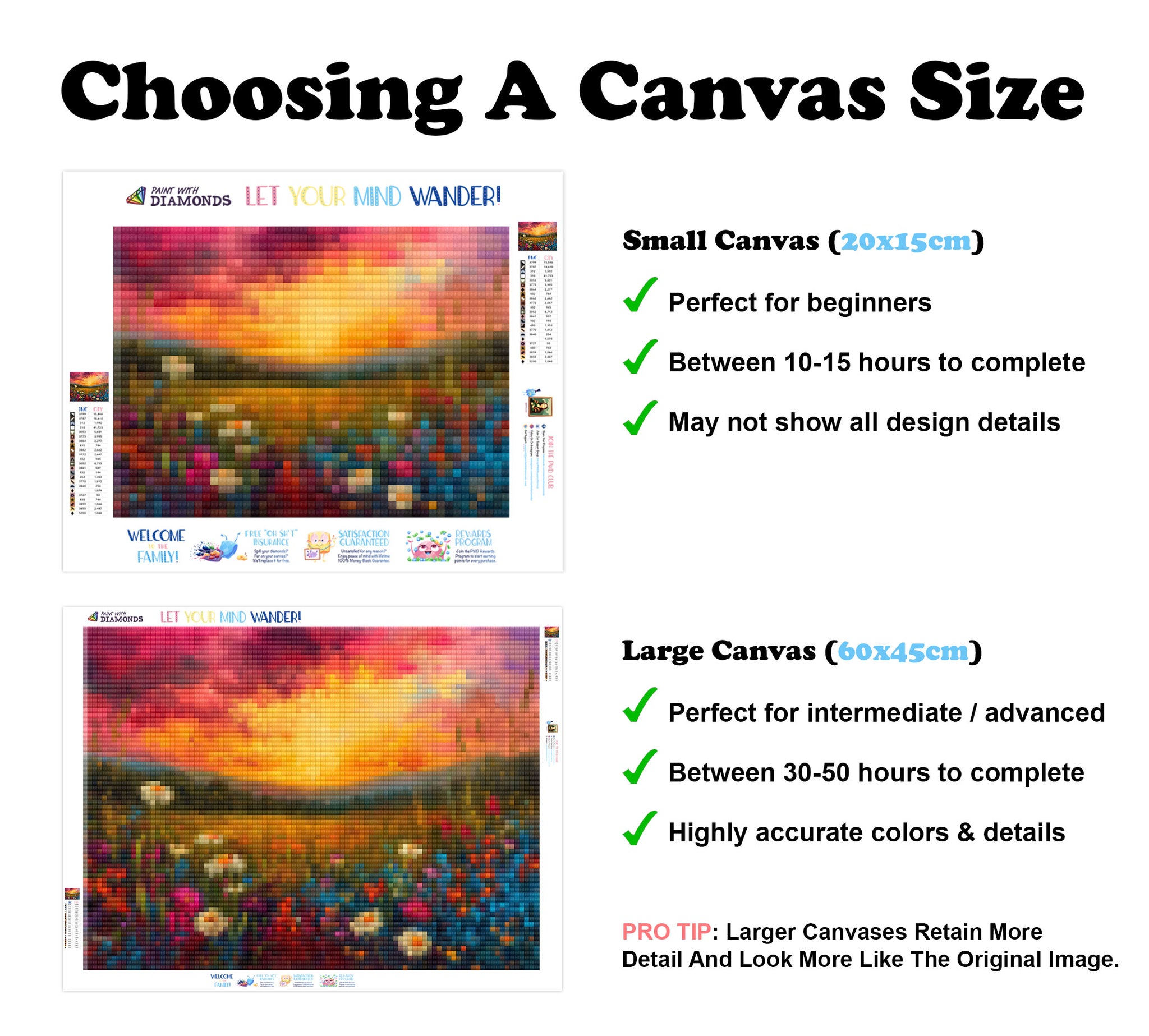 Sunset Meadow Vibrant Landscape Official Diamond Painting Kit