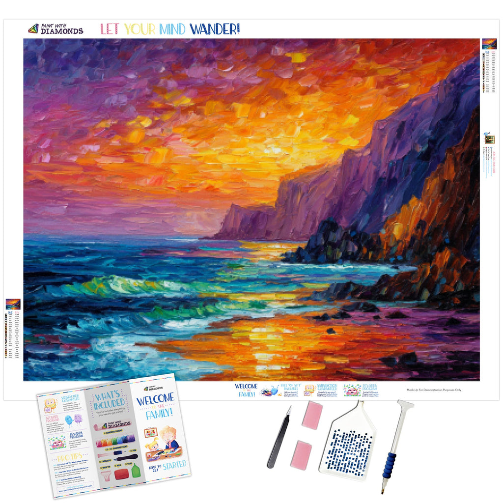 Sunset Over The Lavender Cliffs - Product Mockup 1