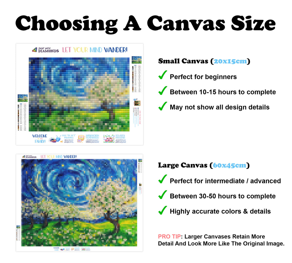 Swirling Springtime Starry Night Official Diamond Painting Kit ...