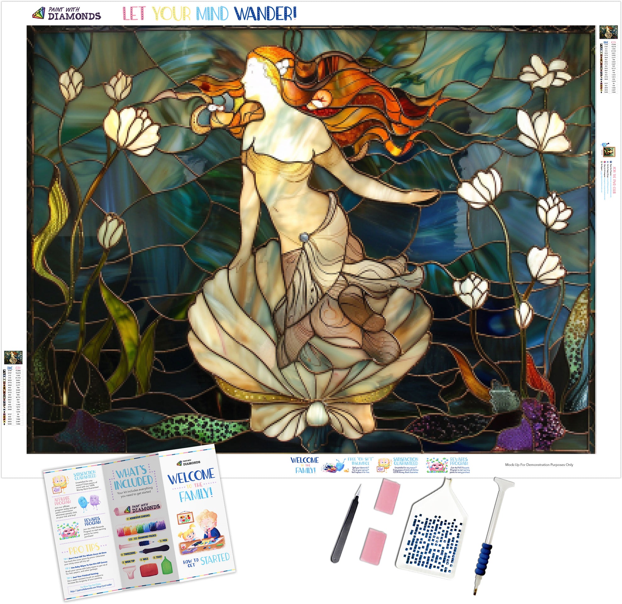 The Birth of Venus Stained Glass Official Diamond Painting Kit