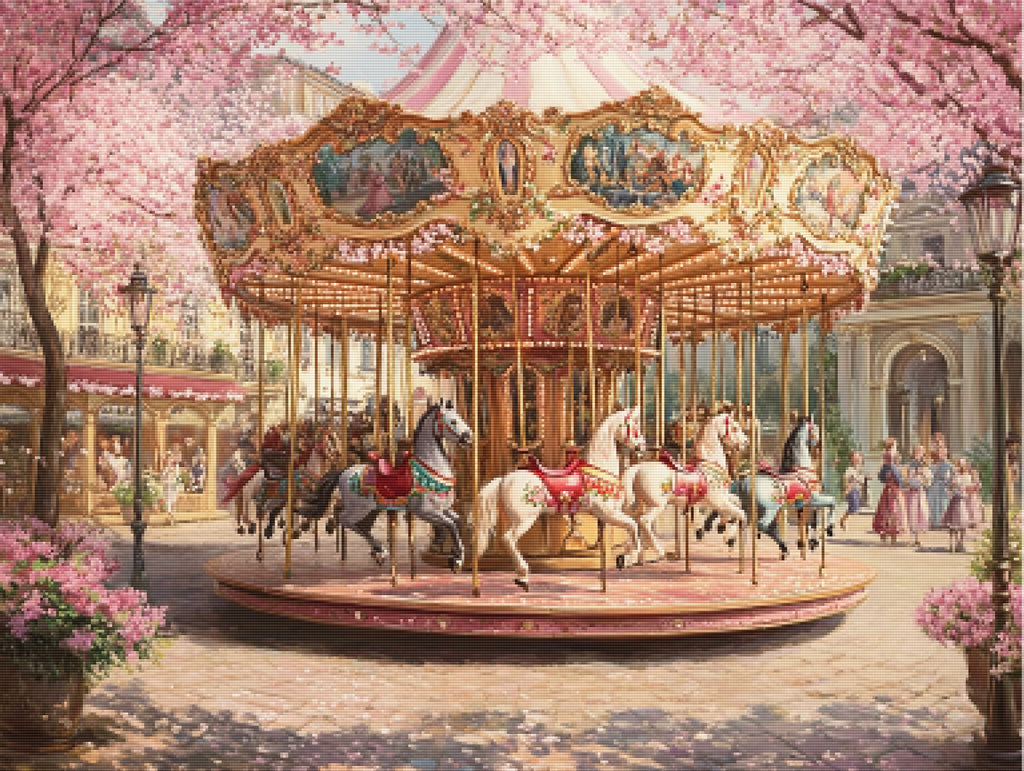 The Grand Carousel of Spring Official Diamond Painting Kit | Diamond ...