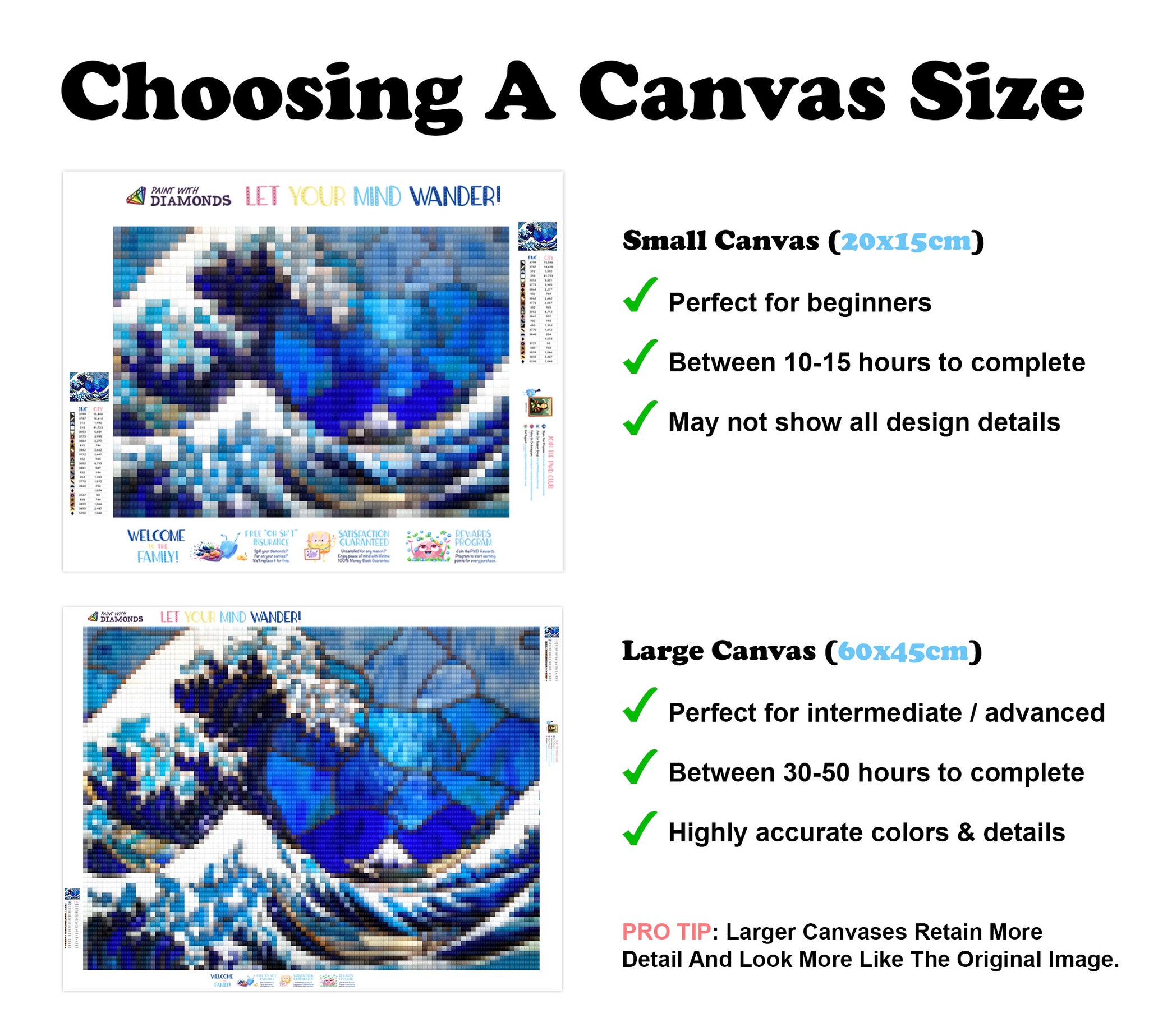 The Great Wave off Kanagawa Blue Stained Glass Official Diamond