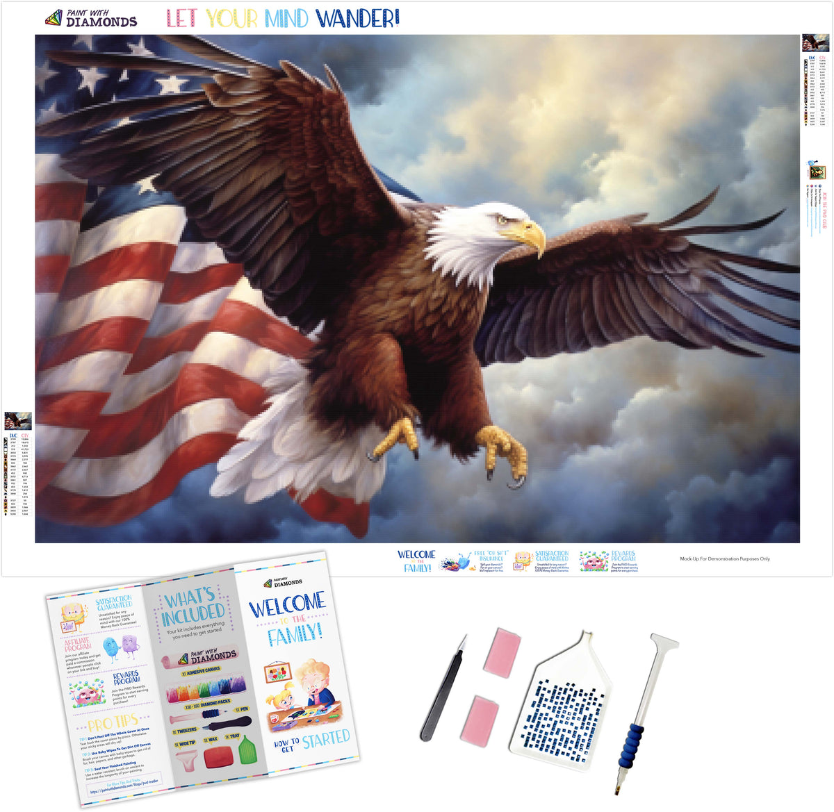 The Magnificent American Bald Eagle Diamond Painting Kit Paint With