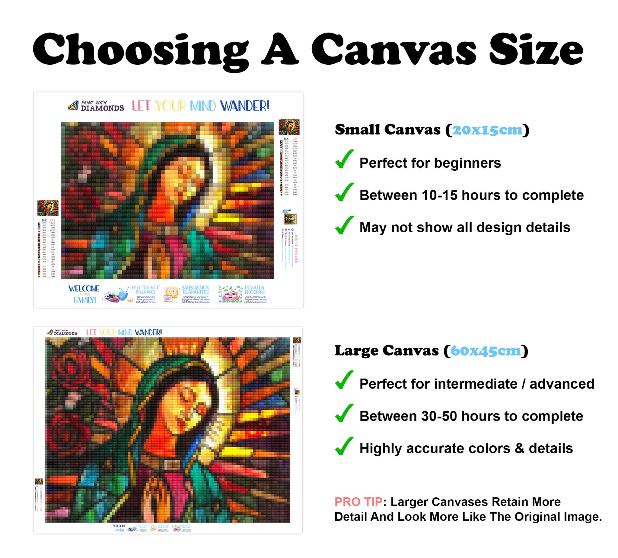 Kit De Peinture Diamant 5D Vierge De Guadalupe - Portrait 30x40 Cm, Diamants Ronds, Tout Inclus - 6