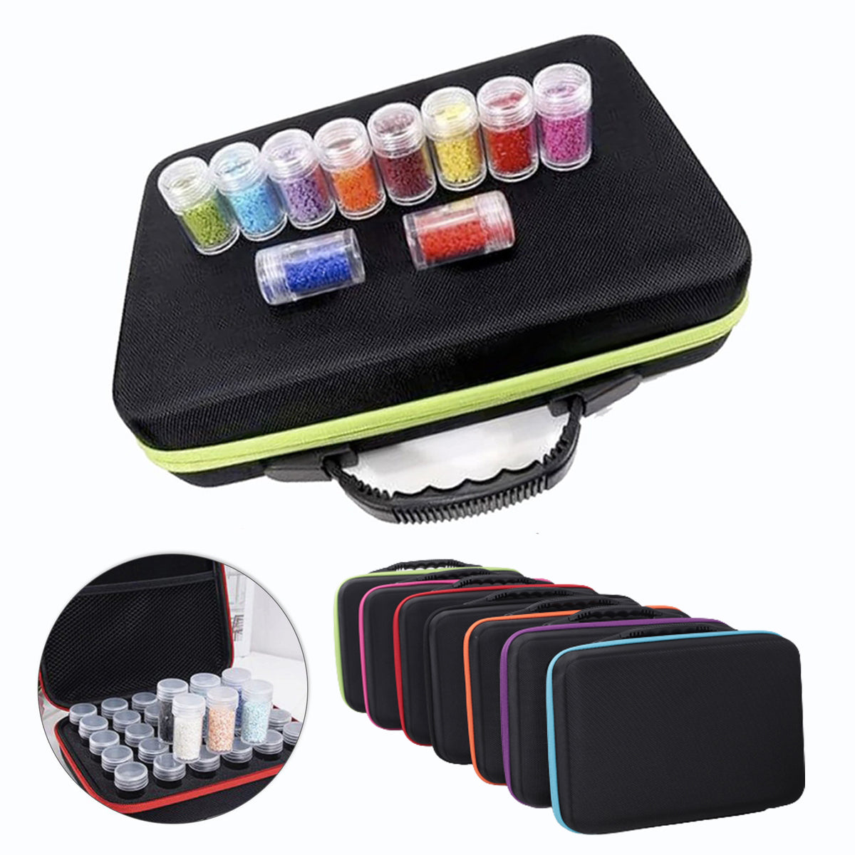 Diamond Painting Travel Case (Includes 30 & 60 Containers) 100% Full C –  Paint With Diamonds