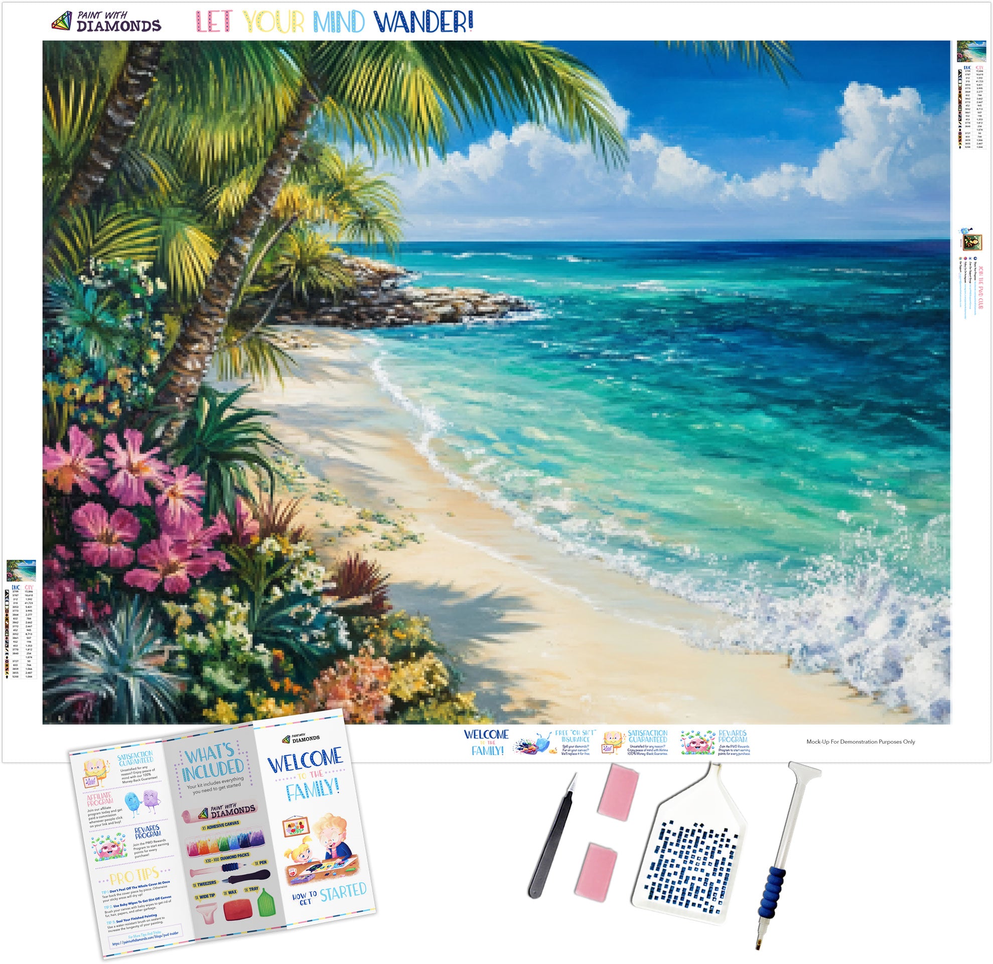 Tropical Paradise Vista Official Diamond Painting Kit | Diamond