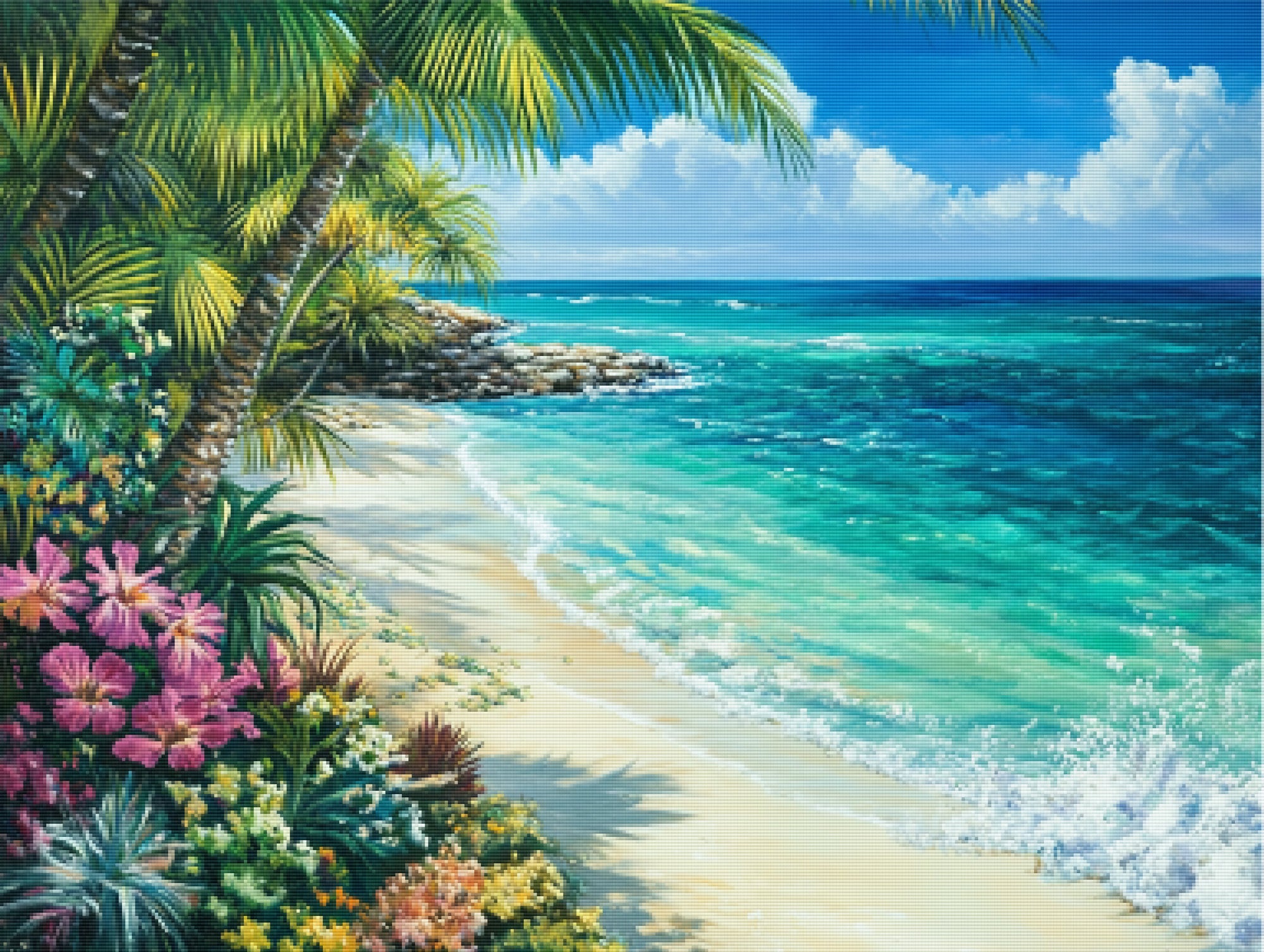 Tropical Paradise Vista Official Diamond Painting Kit | Diamond
