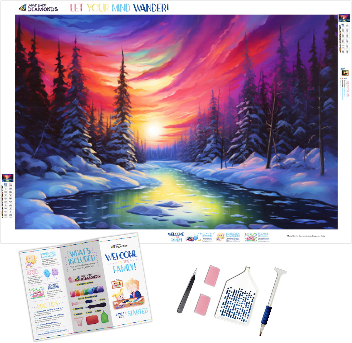 Twilight Sky Northern Lights Diamond Painting Kit Paint With Diamonds