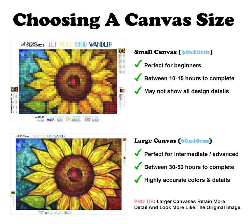 Vibrant Sunflower Stained Glass Official Diamond Painting Kit Diamond