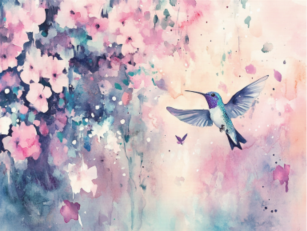 Watercolor Whimsy Hummingbirds Official Diamond Painting Kit | Diamond ...
