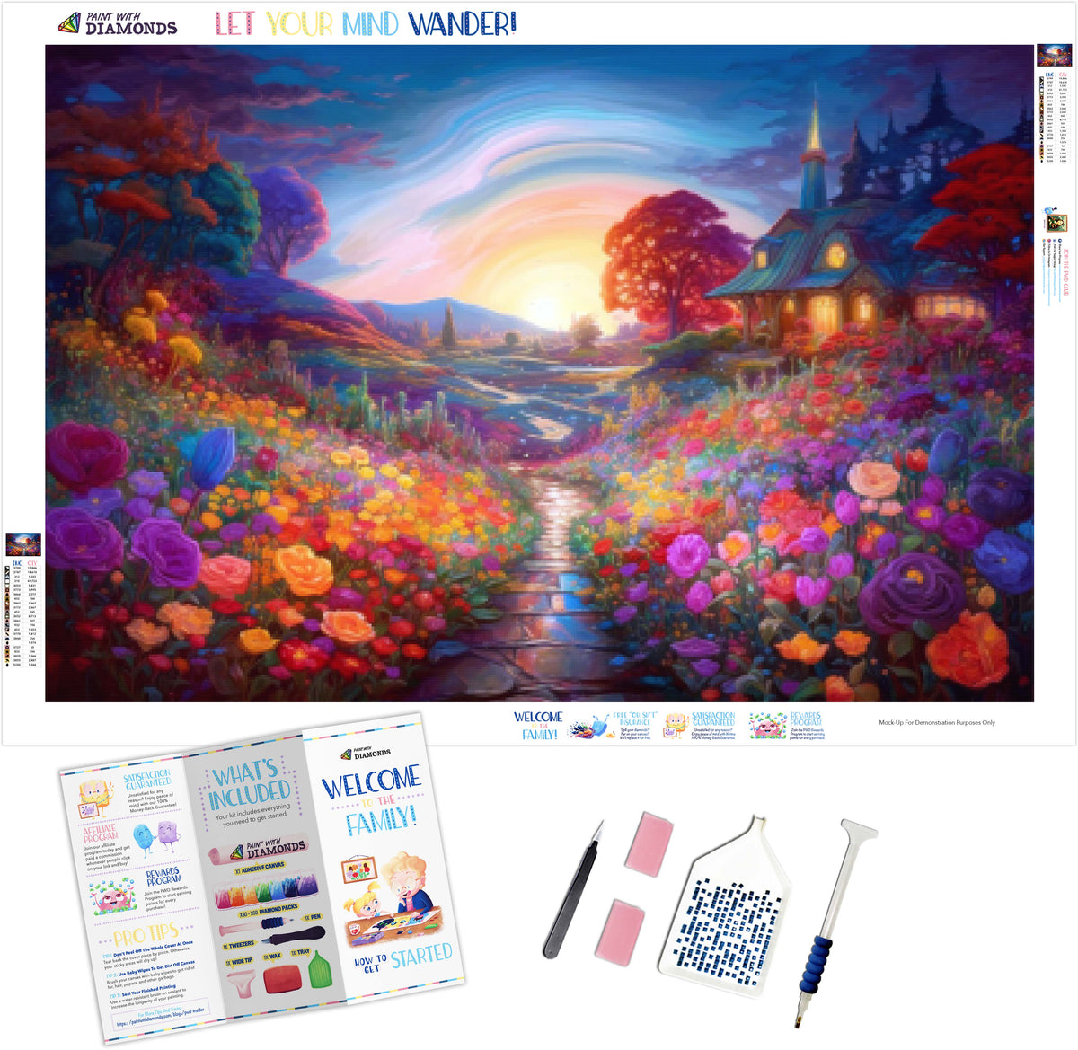 Whimsical Field Of Poppies Official Diamond Painting Kit | Diamond Art ...