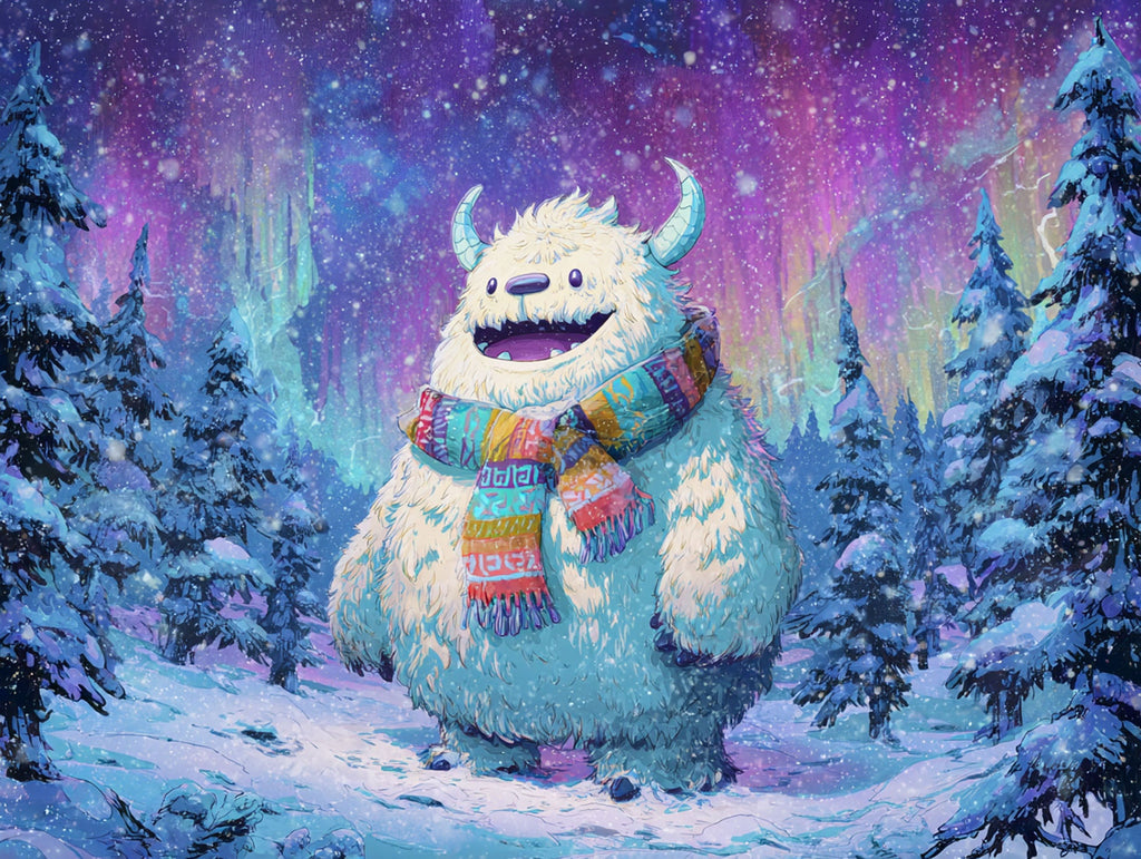 Whimsical Yeti In The Snow - Main Image