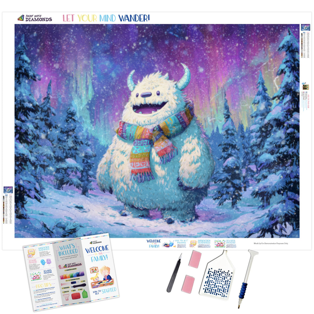 Whimsical Yeti In The Snow - Product Mockup 1