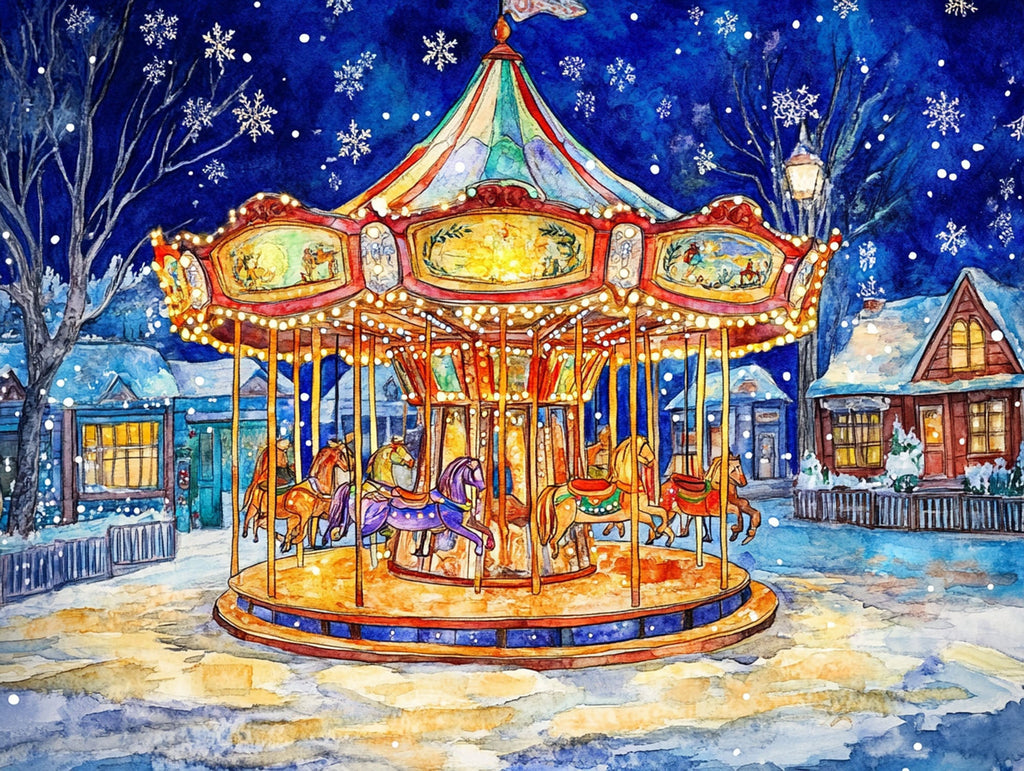 Winter Village Carousel - Main Image