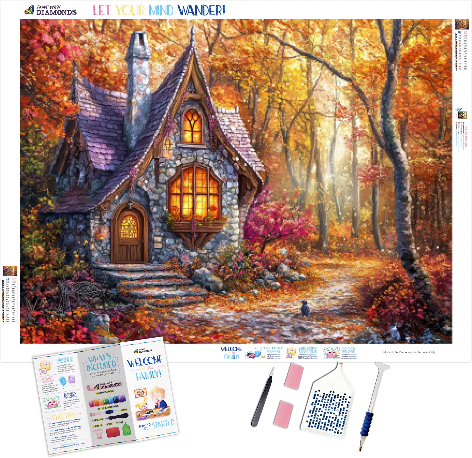Witch's Cottage in the Woods Official Diamond Painting Kit