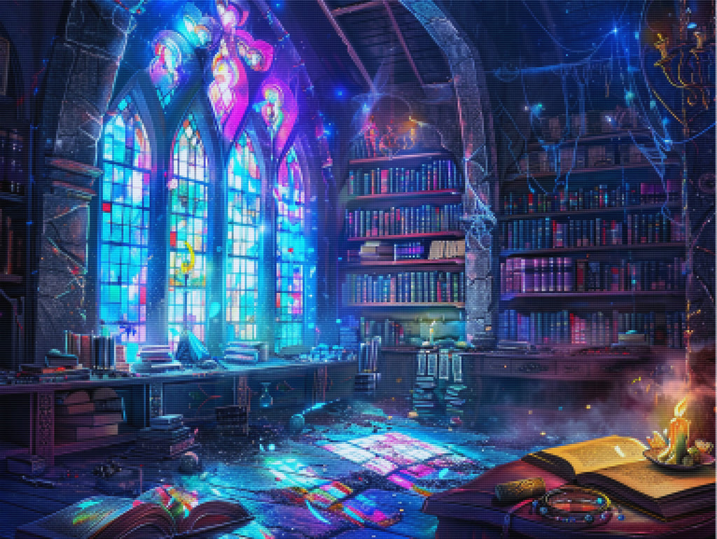 Wizard's Library Official Diamond Painting Kit | Diamond Art | Paint ...