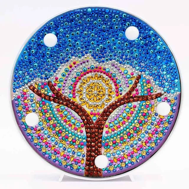 5D fai da te Diamond Painting 3D Night Light Led lampada, Babbo Natale regalo treno Led lampada, cristallo strass ricamo speciale forma trapano kit artigianale per decorazione desktop casa Natale
