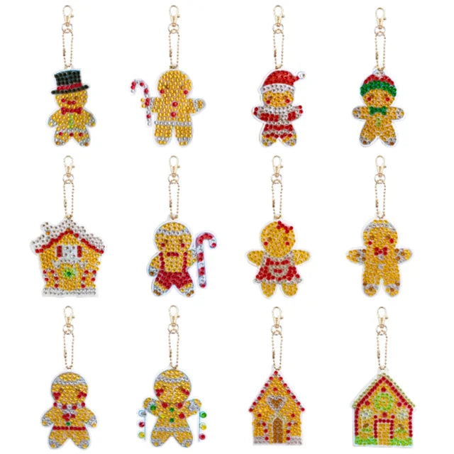 Gingerbread Diamond Pattern Gingerbread Ornaments (Set Of 12) – Paint With Diamonds