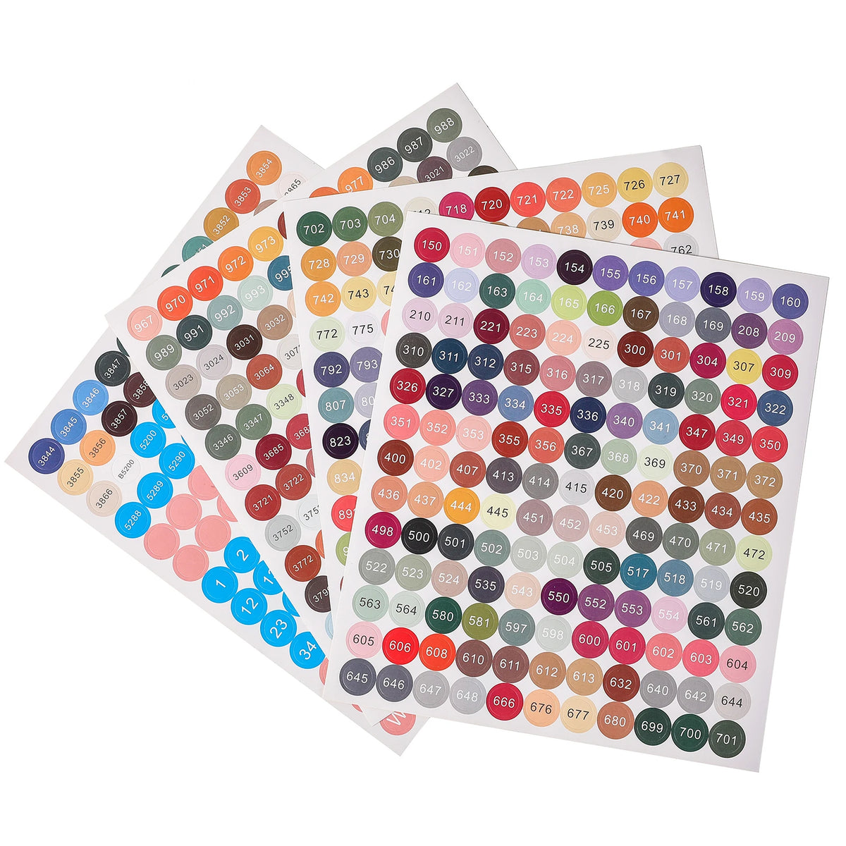 417 Diamond Area Code Sticker Diamond Painting DMC Color Number Stickers (Set Of 447) – Paint With ...