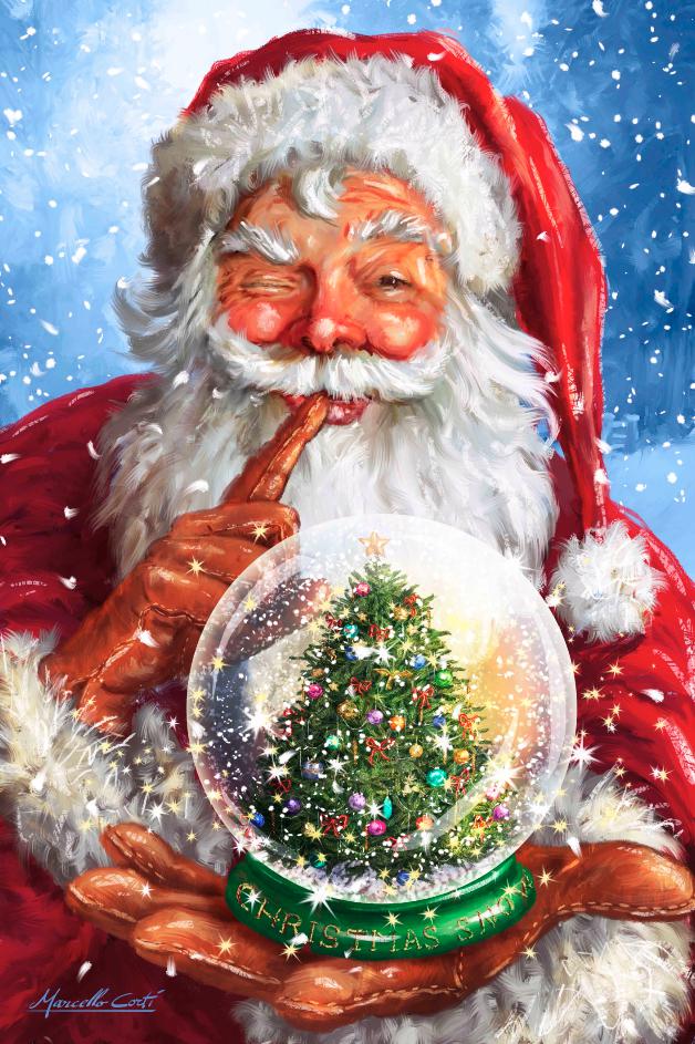 シーグラスアート『 クリスマス snow globe.。.:*☆』-