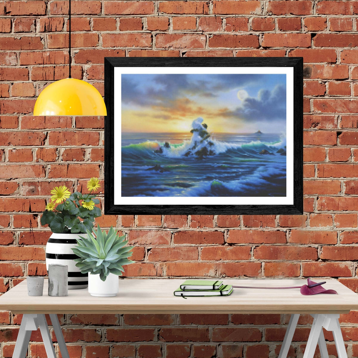 Mini Diamond Painting 25x25cm Il Mare e il Tramonto – Figured'Art